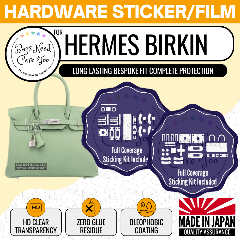 GOODLUXE Hardware Protective film for Birkin 30 and 35 Hardware protector  for Birkin 30 or 35 Hardware protective sticker for Birkin 30,35 Hardware  protection, Clear, (BK30/35) 
