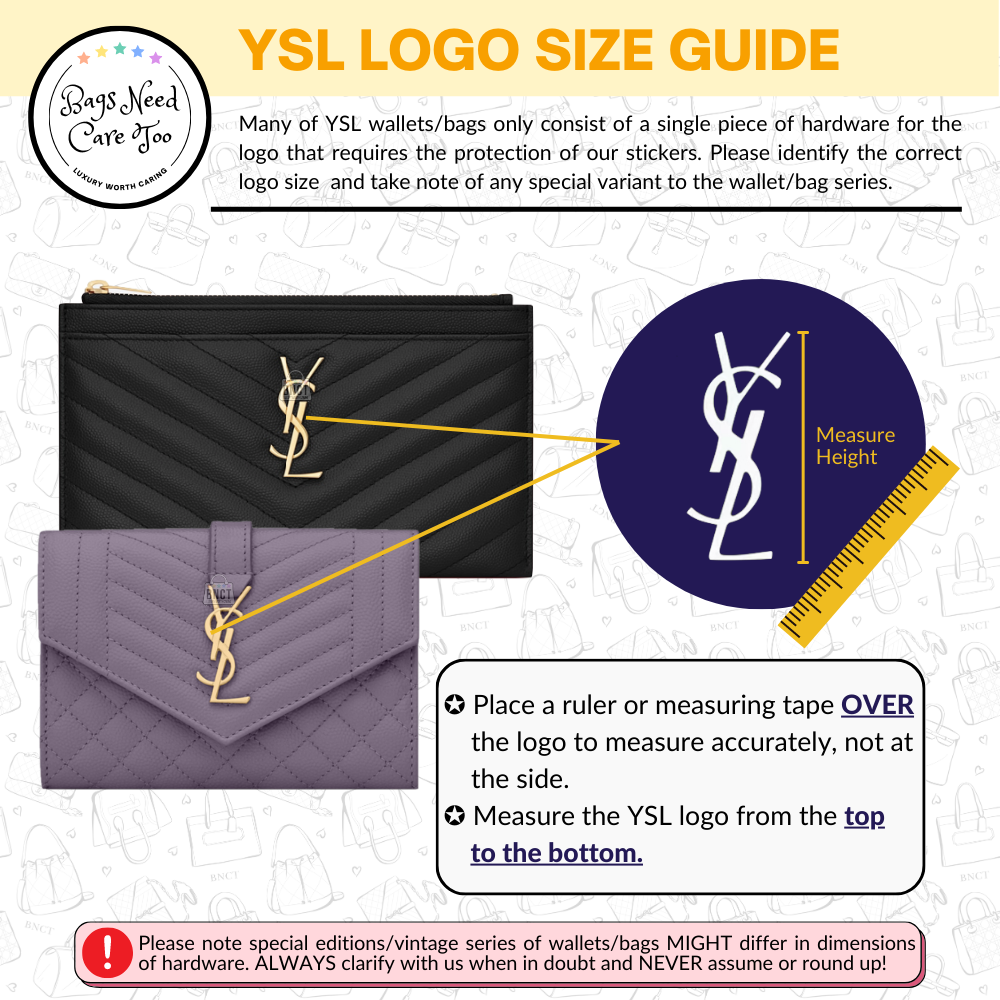 YSL Wallets/Cardholder/Bags LOGO Hardware Protective Sticker