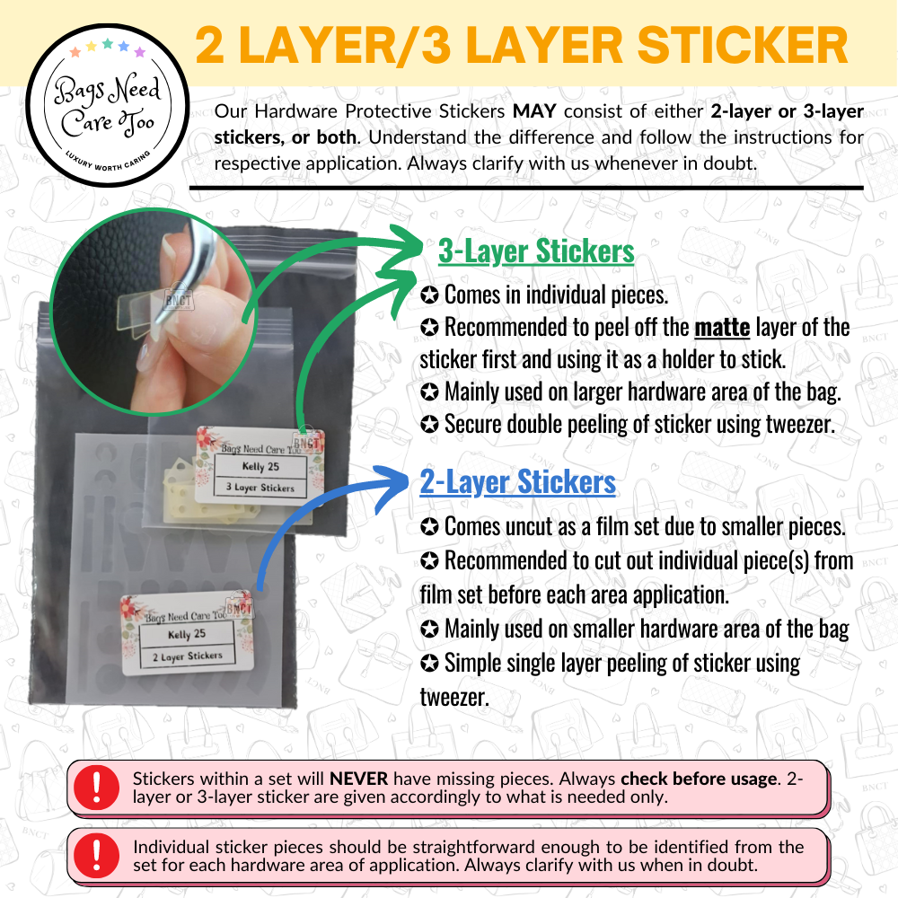 Chanel Leboy Wallet/WOC Bag Hardware Protective Sticker